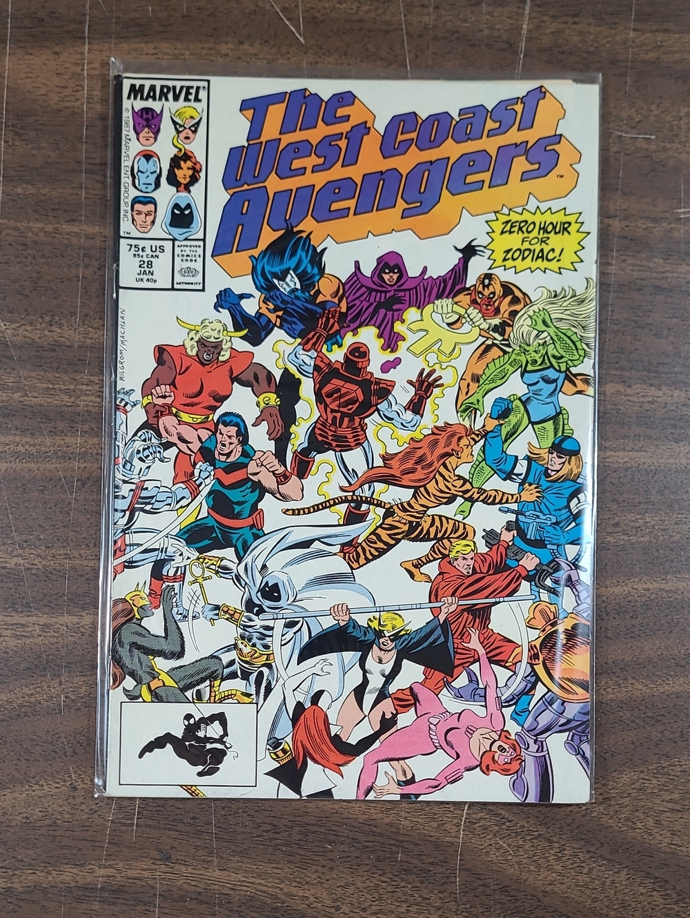 Marvel The West Coast Avengers Comic Book #28 January 1987 Bagged